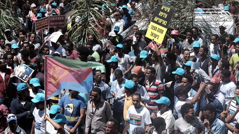 Protest of Eritrean illegal immigrants 