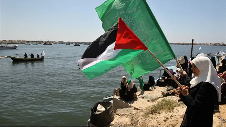 Arab women protest at Gaza port (Illustration)