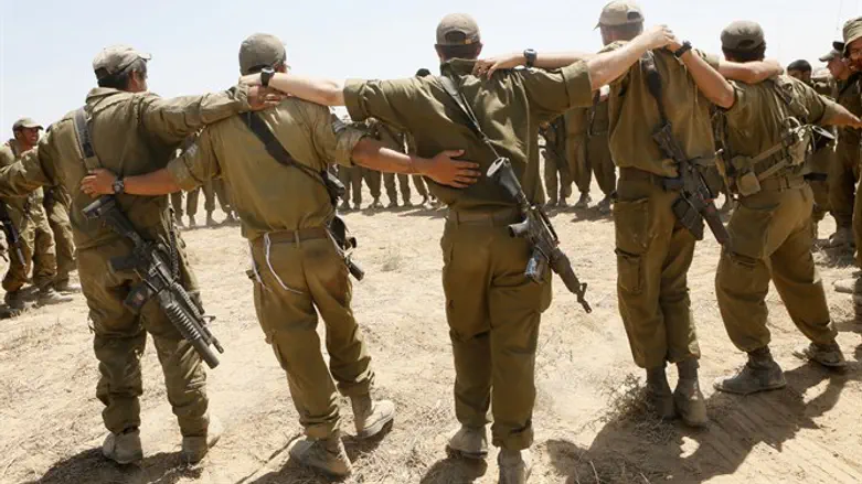 IDF soldiers outside Gaza