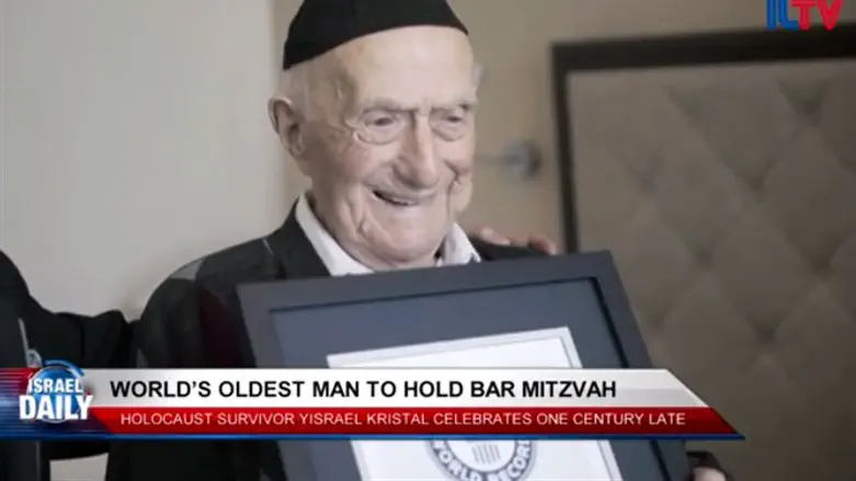 World's oldest man celebrates his Bar Mitzvah