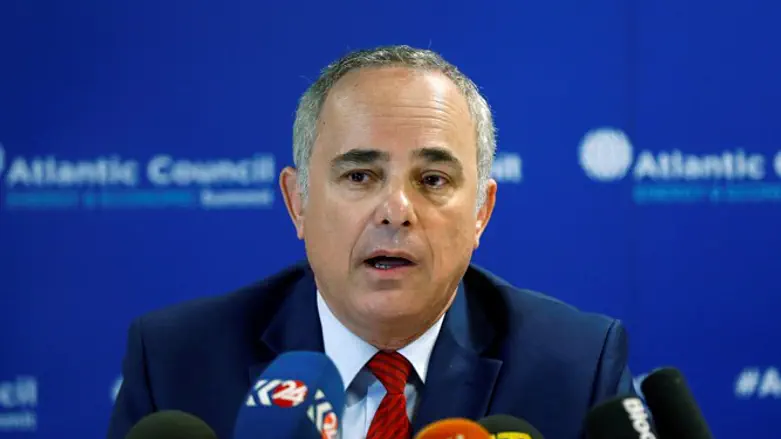 Energy Minister Yuval Steinitz attends news conference in Istanbul