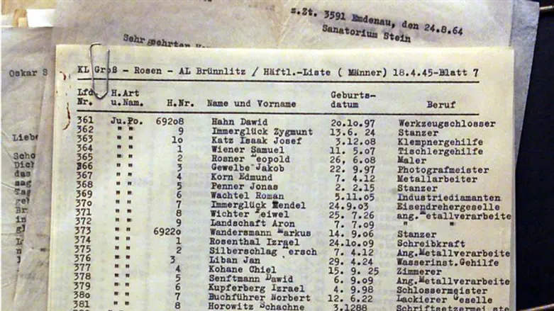 Original copy of Schindler's List