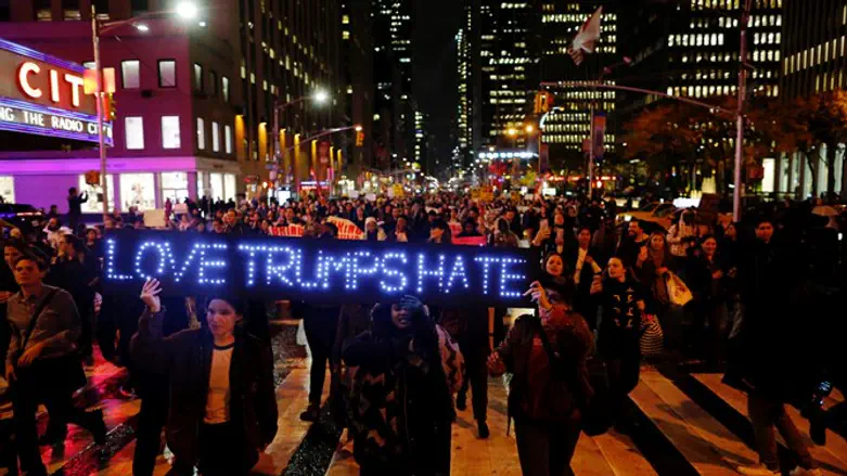 Anti-Trump protest in Manhattan
