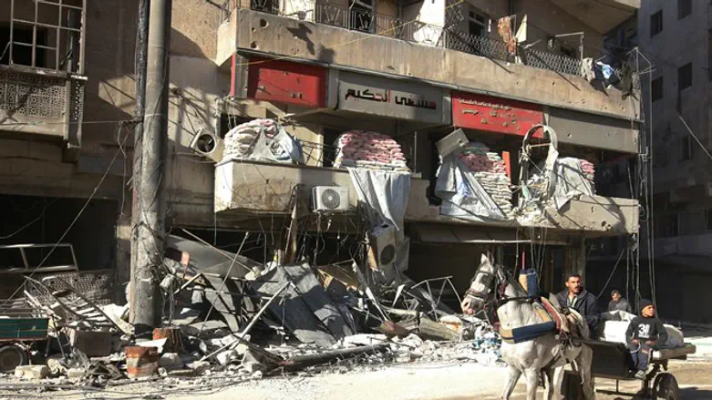 הפצצות בעיר חאלב שסוריה