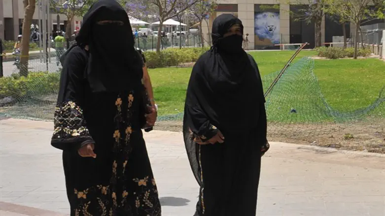 Women in burqas