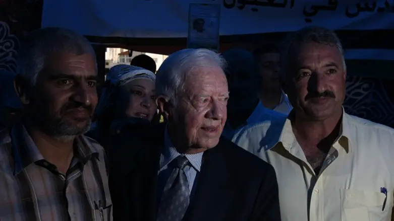 Former President of the United State of America, Jimmy Carter, visits at the Arab neighbor