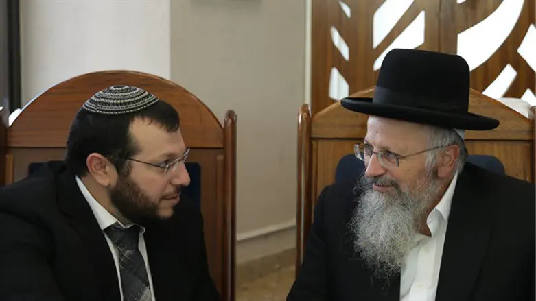Rabbi Amichai Eliyahu with father Rabbi Shmuel Eliyahu