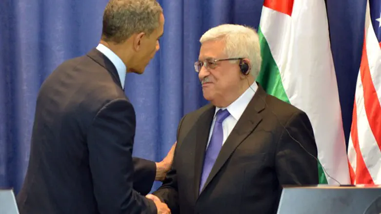 President Barack Obama and PA chairman Mahmoud Abbas
