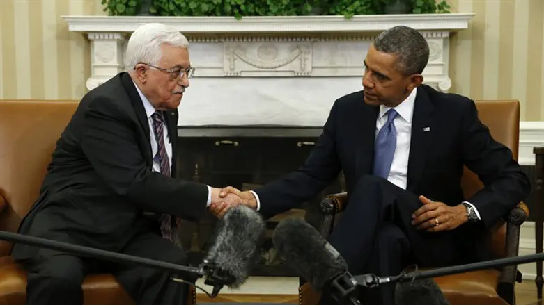 Obama and PA chairman Mahmoud Abbas meet in Washington in 2014