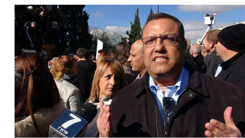 Jerusalem city councilman Moshe Leon at protest