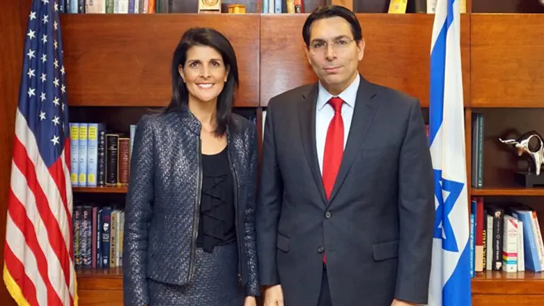 Israel's UN Ambassador Danny Danon Met with US Ambassador Nikki Haley