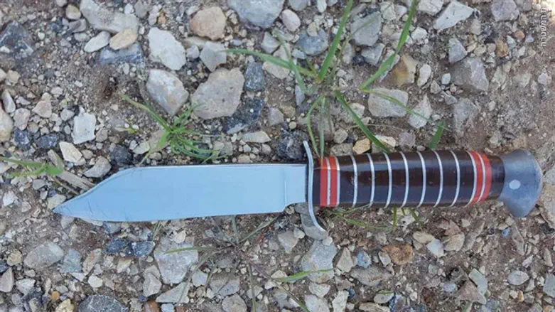 Knife found on terrorist at Tapuah junction
