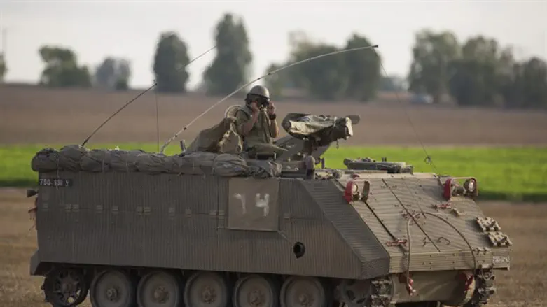 IDF tank on Gaza border