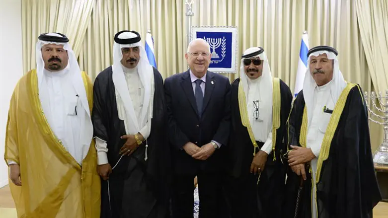 President Reuvein Rivlin with Jordanian Sheikhs