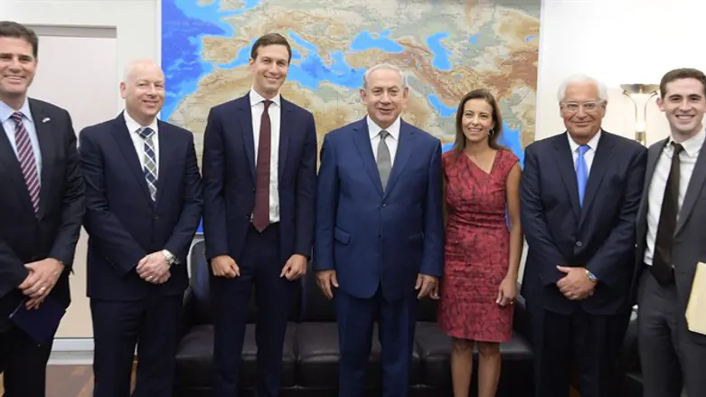 Kushner and Greenblatt during a previous visit to Israel