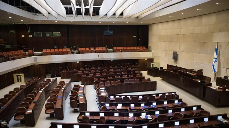 Empty Knesset plenum