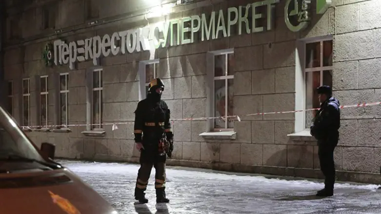 Scene of explosion in St. Petersburg