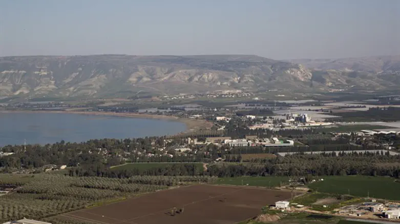 Agricultural fields near the Kinneret