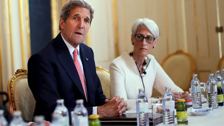Wendy Sherman with former Secretary of State John Kerry