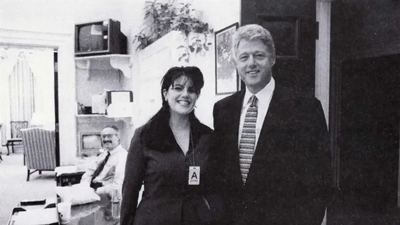 Clinton poses with Monica Lewinsky in a Nov. 17, 1995 photo