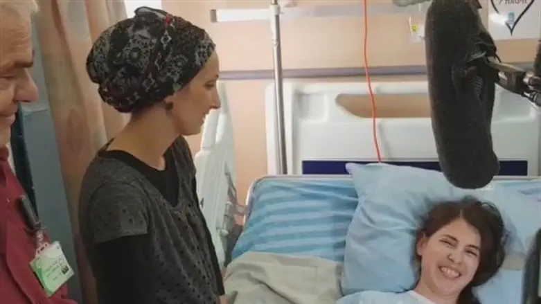 Shuva Malka during in hospital following the attack