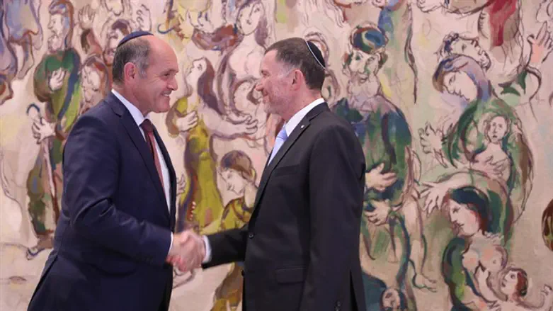 Chairman of the Austrian Parliament with the Speaker of the Knesset