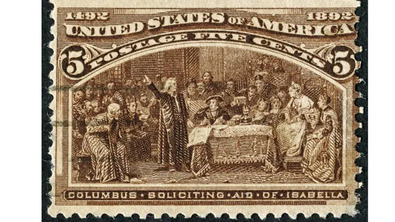 Christopher Columbus Soliciting Aid Of Isabella Stamp
