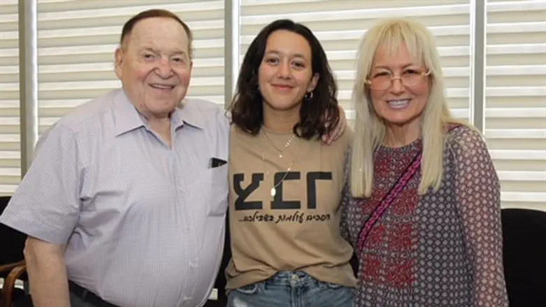 Shira Lukatz with her grandmother and step-grandfather