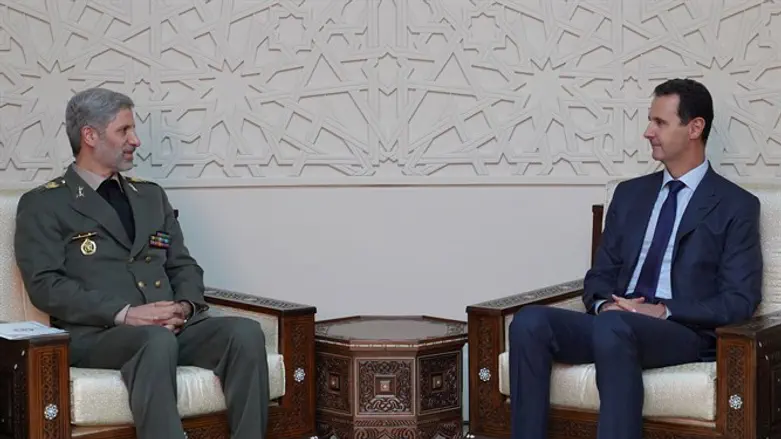 Bashar Al-Assad and Amir Hatami