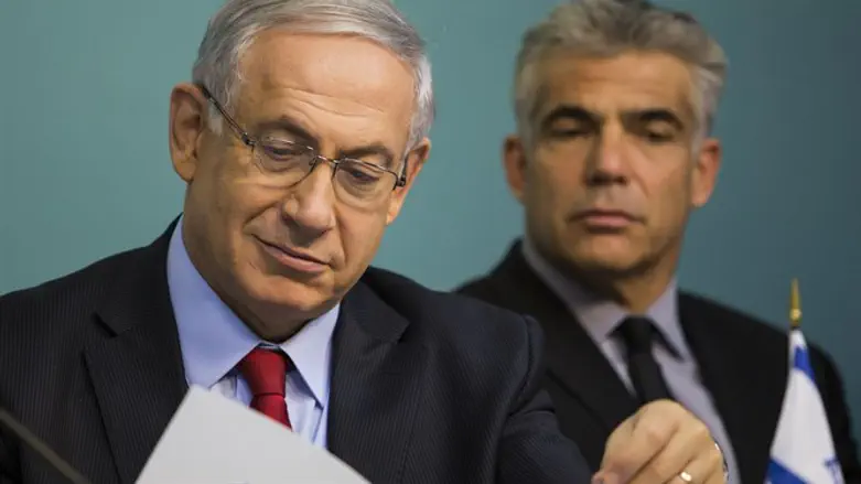 Yair Lapid and Binyamin Netanyahu