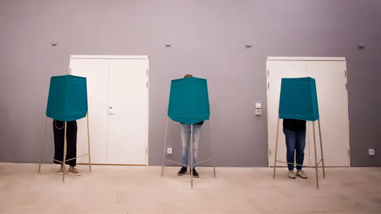 Polling booths in Stockholm, Sweden