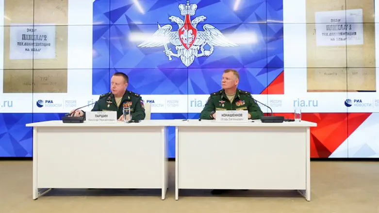 Russia's Major-General Konashenkov and Lieutenant-General Parshin