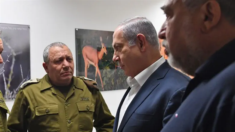 Eizenkot, Netanyahu, and Liberman