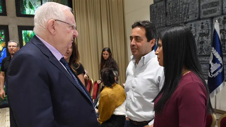 President Rivlin with Nachal Tzafit disaster parents