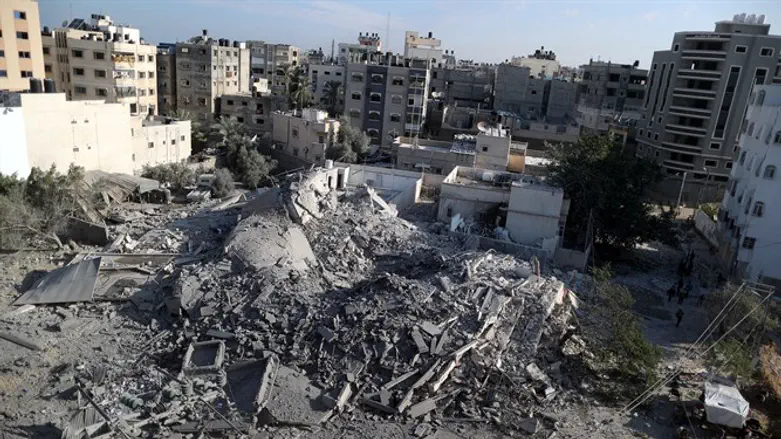 Gaza building hit by IDF airstrike