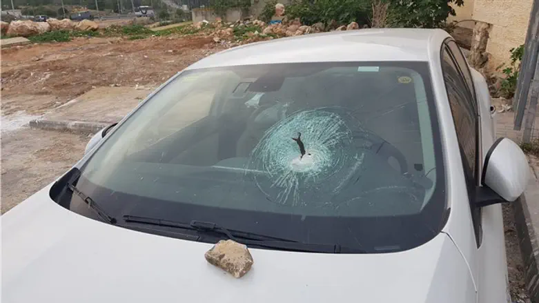 Car damaged in attack