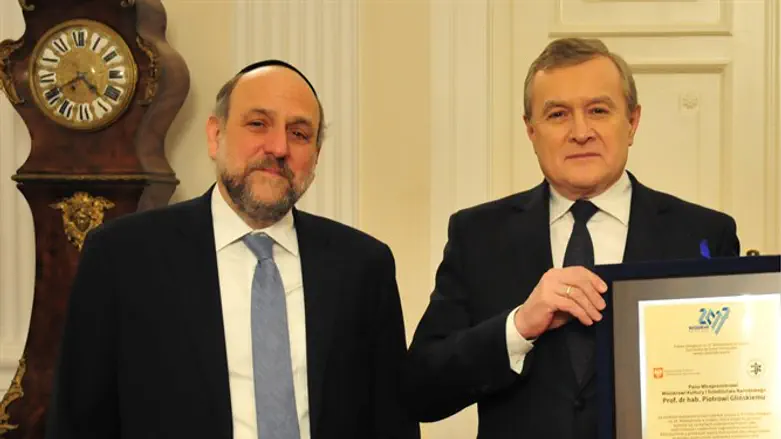 Rabbi Schudrich and Minister Gliński