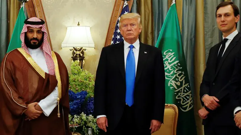 Saudi Crown Prince, President Donald Trump and Jared Kushner