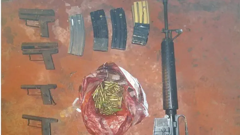 The seized weapons and ammunition