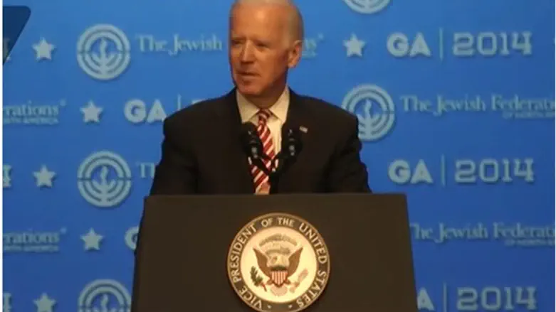 Joe Biden speaks to Jewish Federations of North America