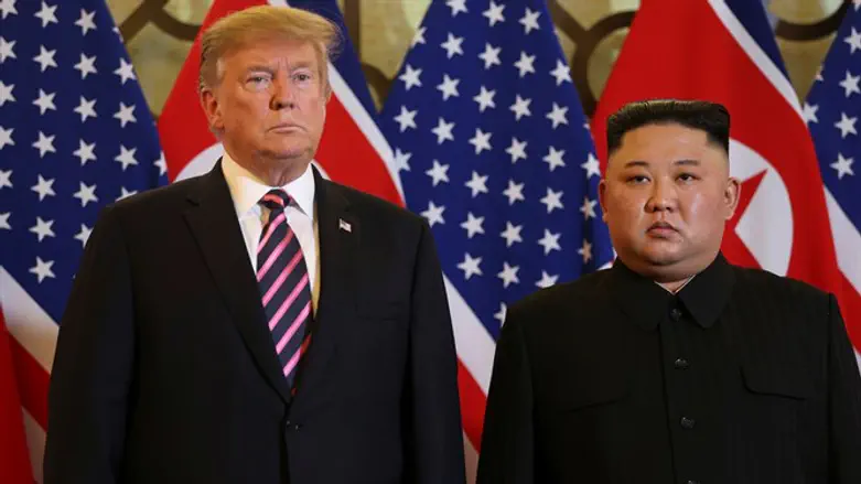 Donald Trump and Kim Jong Un in Vietnam