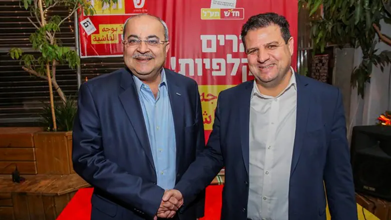 MKs Ahmed Tibi (left) and Ayman Odeh (right)