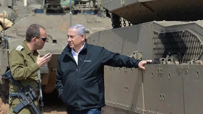 Netanyahu during visit to Gaza border area