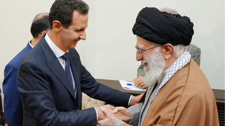 Syria Pres Bashar al-Assad and Iranian Supreme Leader Ayatollah Ali Khameini