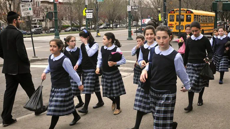 Young schoolgirls in Crown Heights, Brooklyn, March 21, 2012.