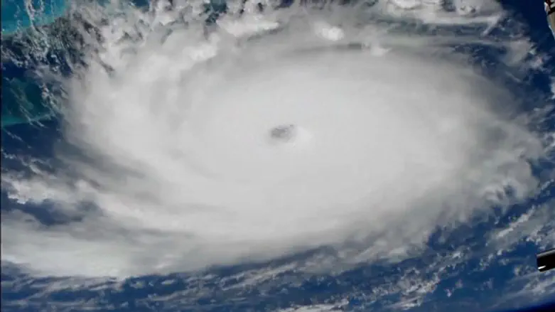 Hurricane Dorian is viewed from the International Space Station