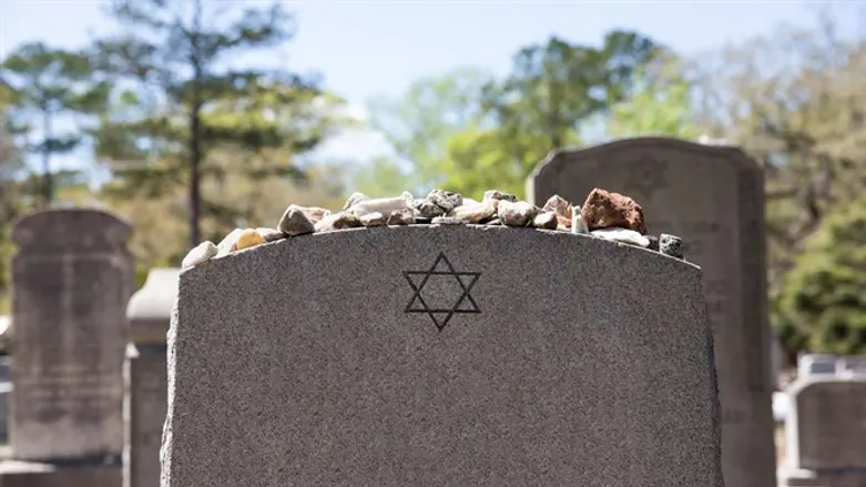 Headstone at Jewish cemetery