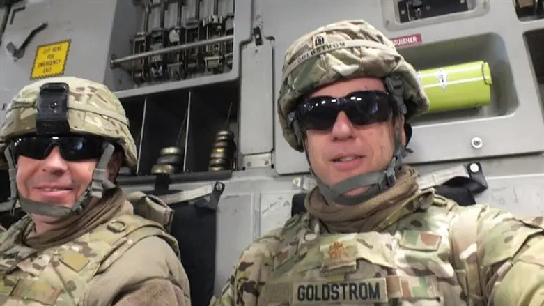 Goldstrom (right) with his chaplain assistant in Afghanistan, Sgt David Teakell