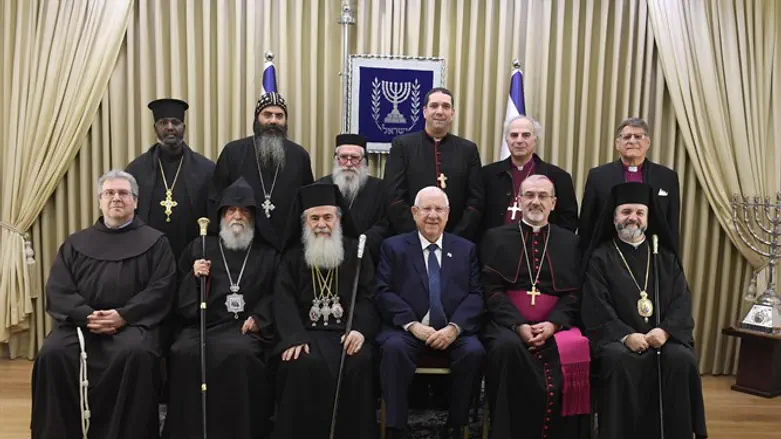 Rivlin with the leaders of Christian denominations
