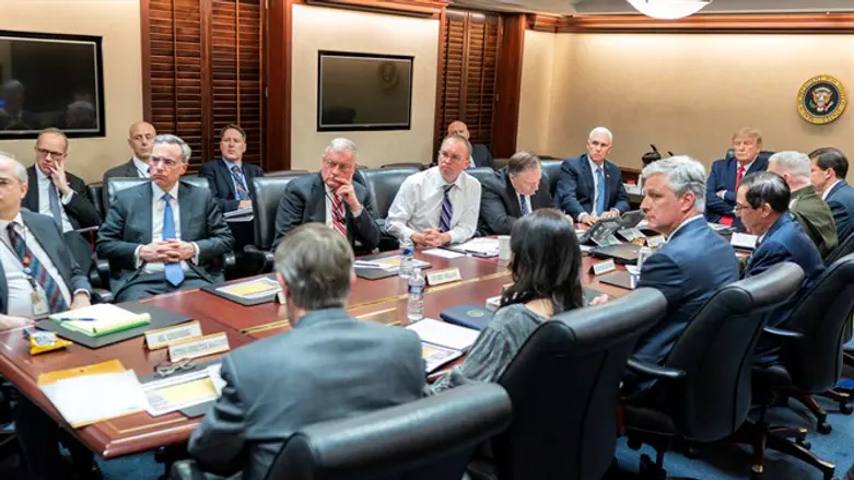 U.S. President and Vice President in Situation Room, White Houset